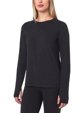 NWT Mondetta Women's L Black Active Long Sleeve Top  i1993